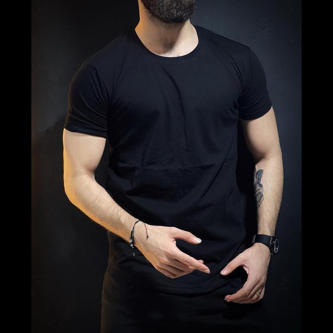 Men Black Jersey T Shirt