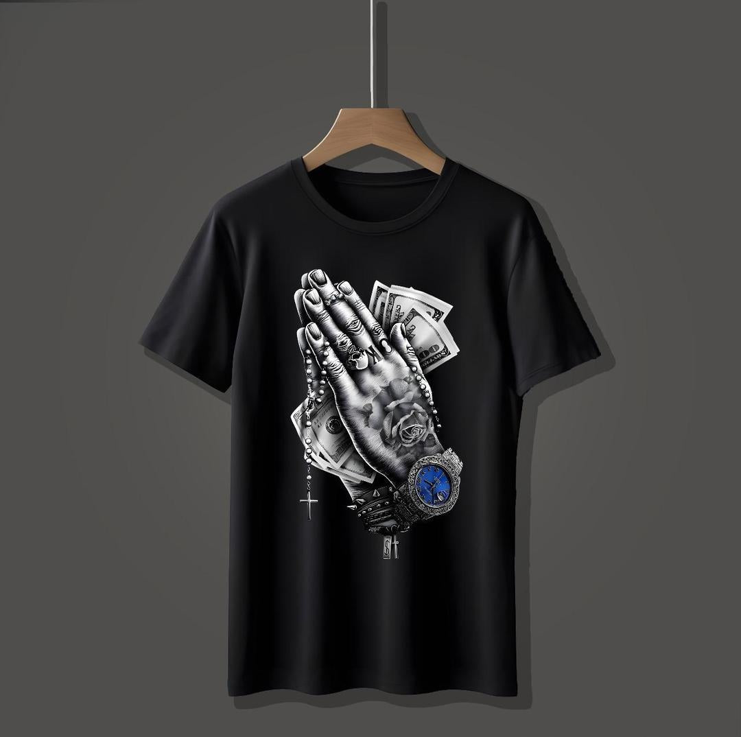 Men black T shirt