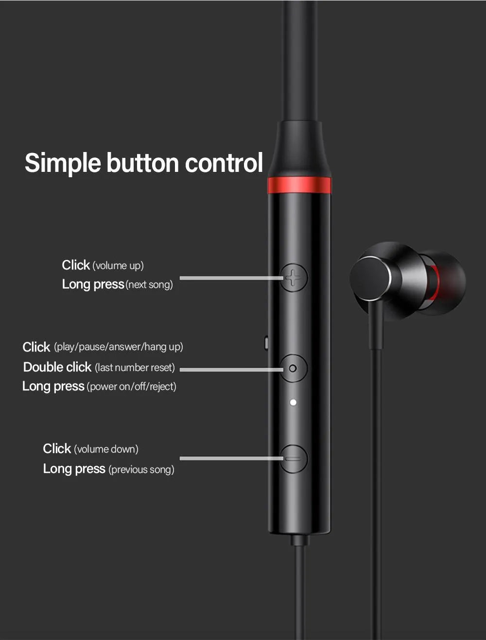 Lenovo wireless Neckband Bluetooth