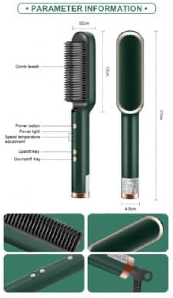 Stylish Hair Dryer Brush Black Rose Gold Temperature Control