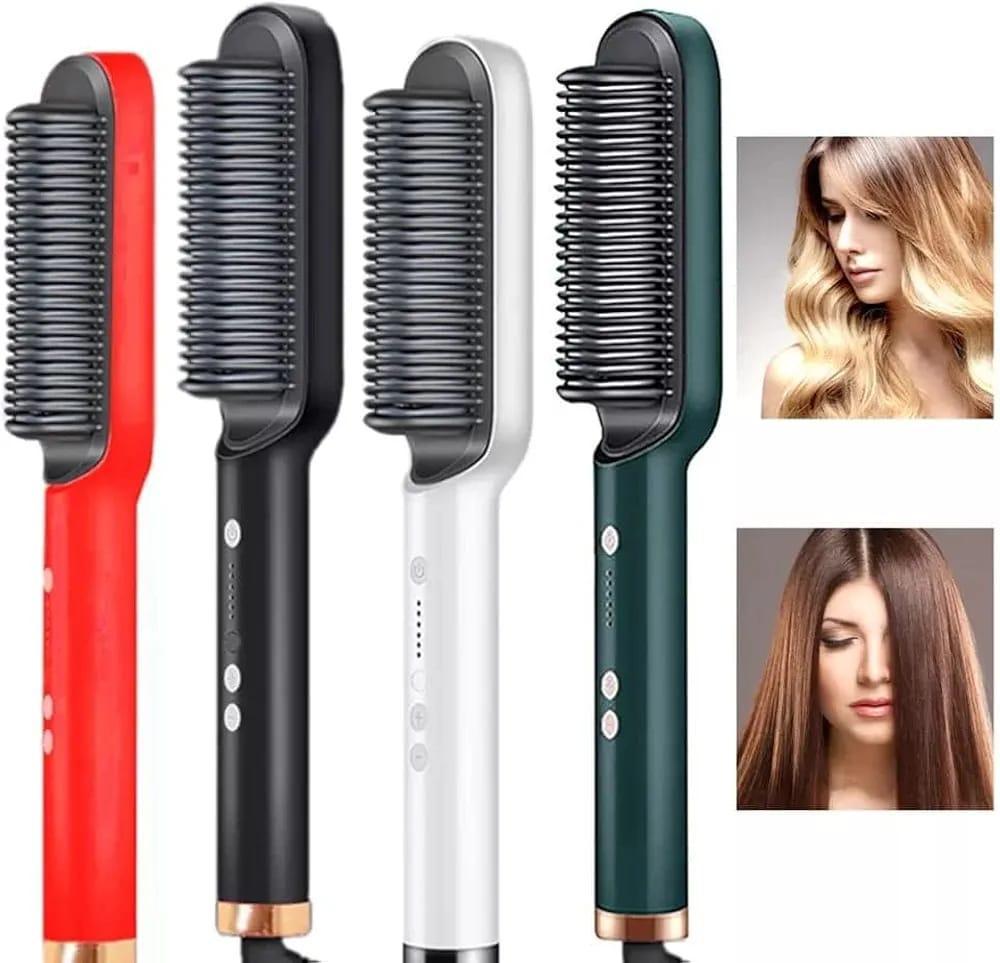 Stylish Hair Dryer Brush Black Rose Gold Temperature Control